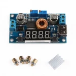 Convertidor DC-DC regulable 5A 1.25V-32V con voltímetro y amperímetro satkit en uso con Arduino