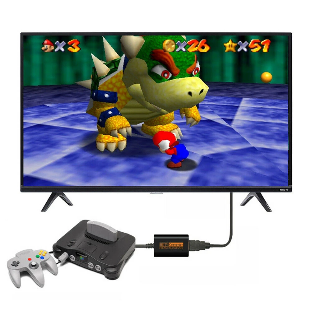 Nintendo 64 HDMI-muunnin – adapteri SNES-, SFC- ja NGC-konsoleille
