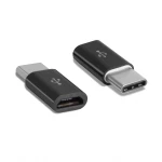 Micro USB 2.0 naaras - USB-C uros -muunnin, musta