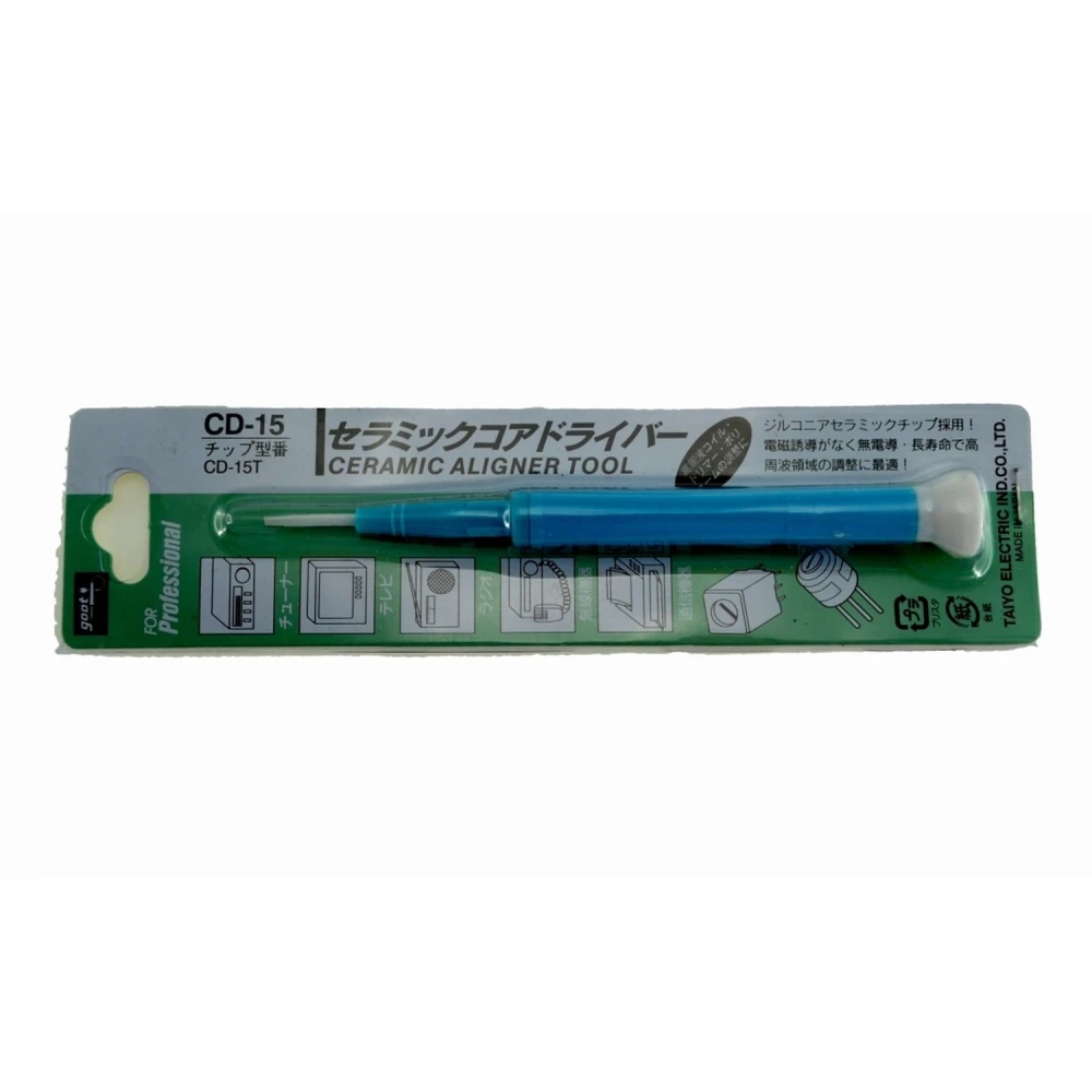 GOOT CD-25 keraaminen säätöruuvimeisseli potentiometreille 2,6mmx0,4mm