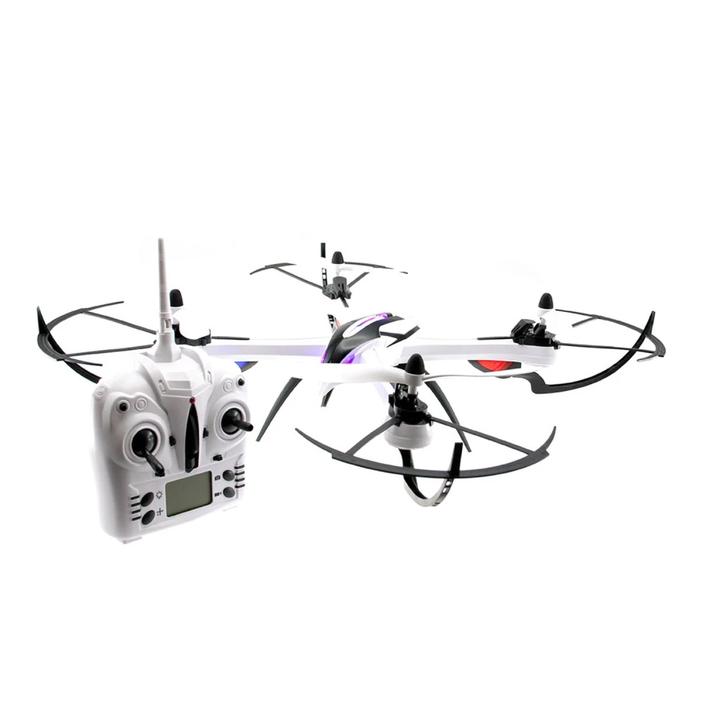 Drone Yizhan Tarantula X6 blanco con luces LED para vuelo nocturno