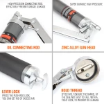 Käsikäyttöinen rasvaprässi 600ml korkeapainepumpulla ja letkulla