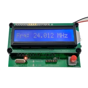 Laite kvartsikiteiden ja oskillaattorien testaukseen ja mittaukseen (30 kHz–20 MHz)