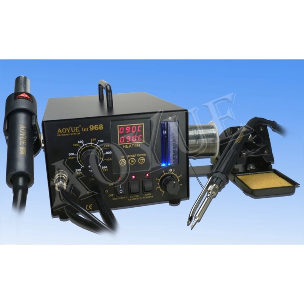 Aoyue 968 juotosasema digitaalisella ohjauksella ja savunpoistolla