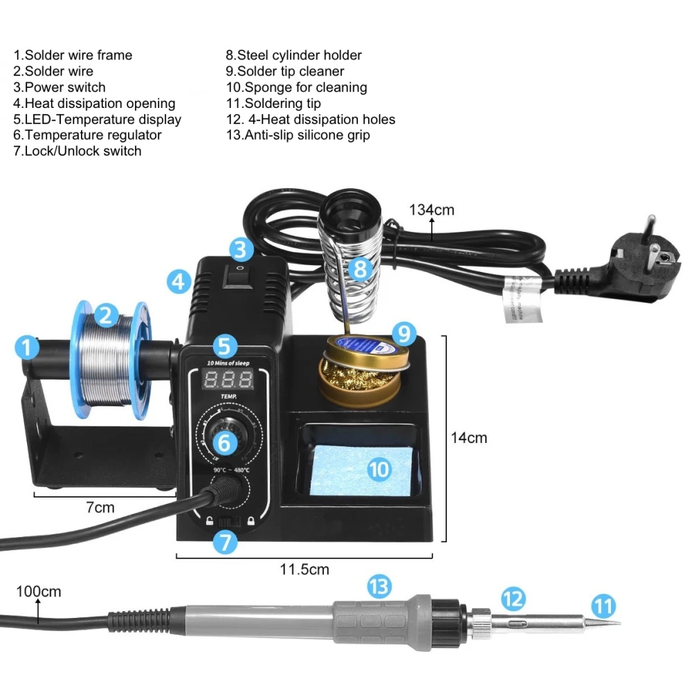 Mlink S1 digitaalinen juotosasema 60W LED-näytöllä