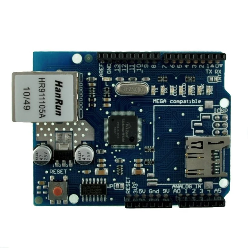 Arduino-yhteensopiva Ethernet Shield W5100 Arduino UNO- ja MEGA-projekteihin