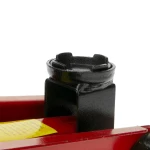 Elevación de coche con gato hidráulico de carretilla rojo