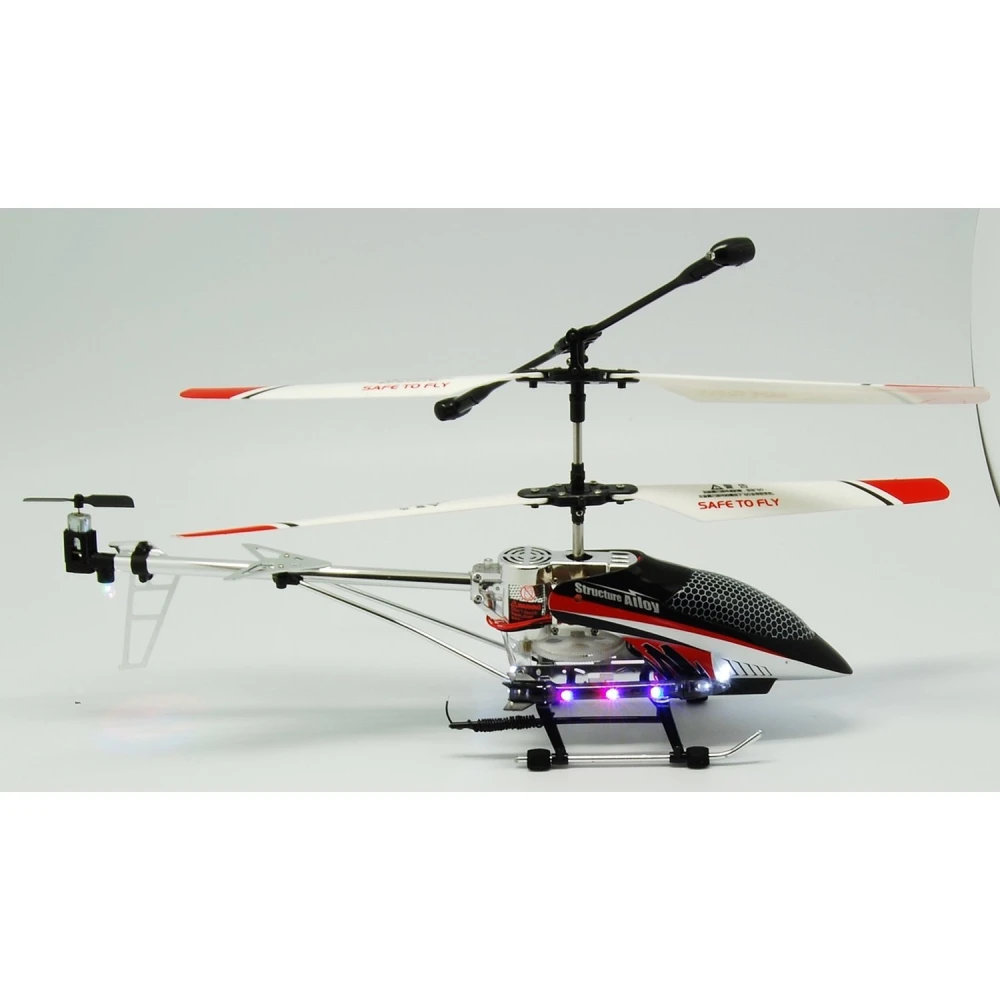 Helicóptero radio control modelo 6809 rojo con instrucciones y guía de recambio