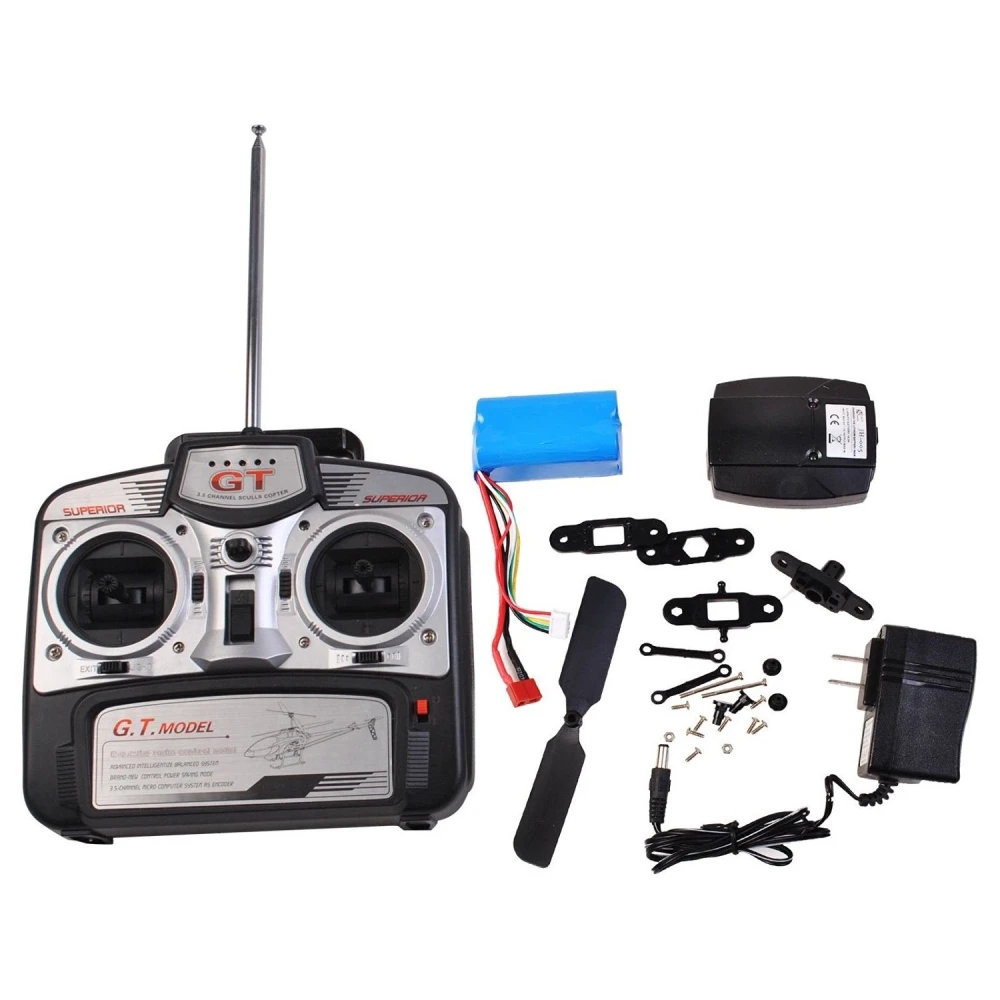 Paquete completo del helicoptero rc gigante 134 cm QS8006-2 con cargador y mando