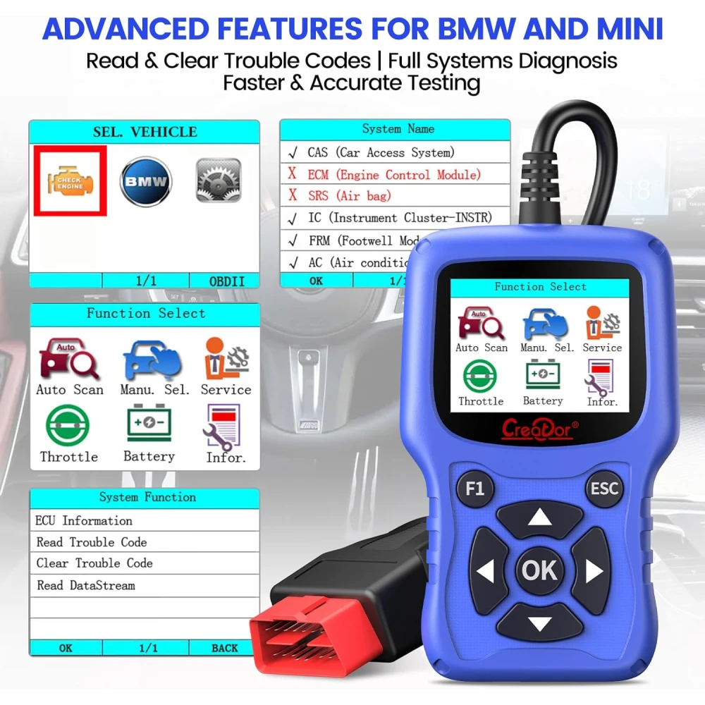 BMW Creator C420 OBD2 -diagnostiikkalaite BMW:lle ja Minille