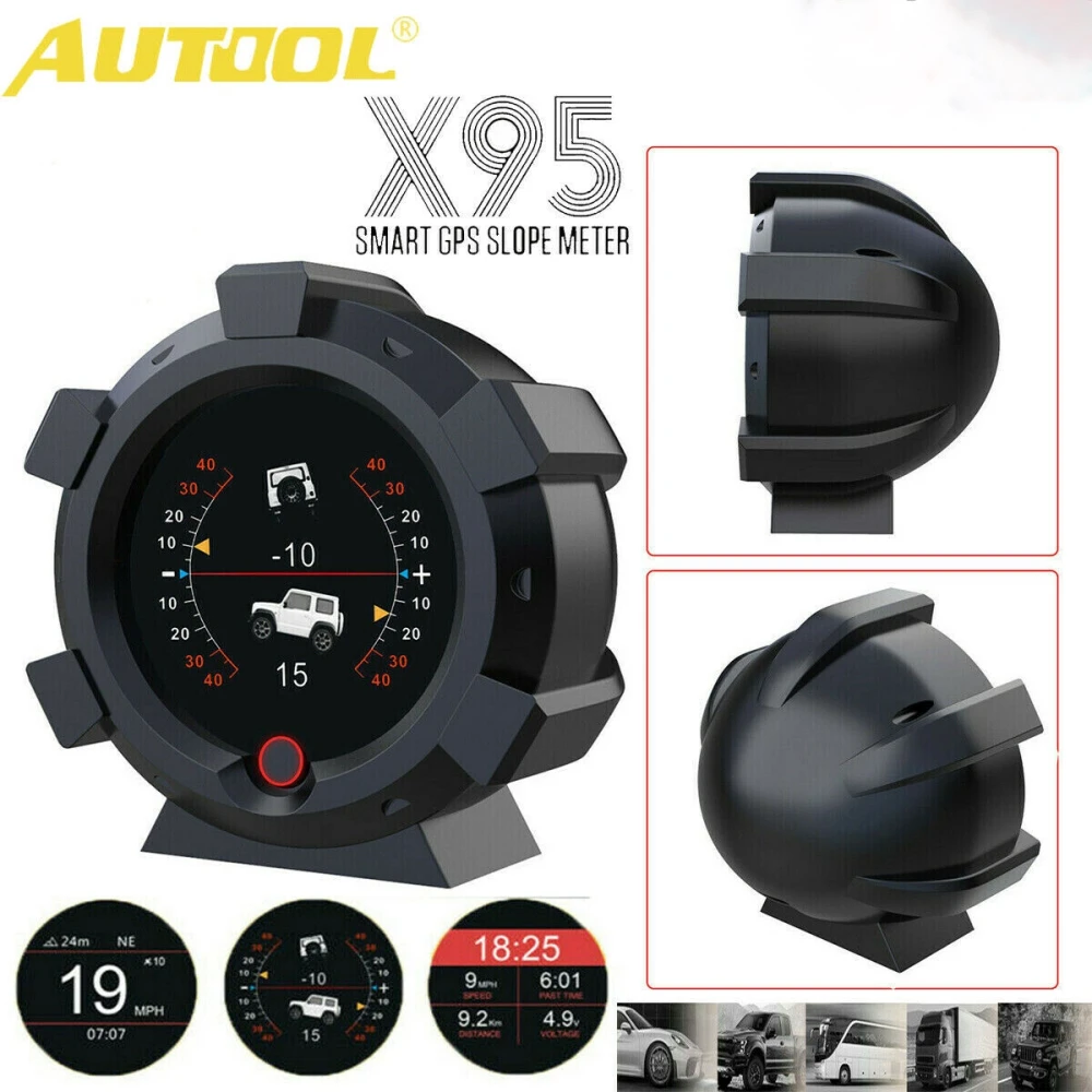 Autool X95 monitoiminen kallistusmittari GPS:llä