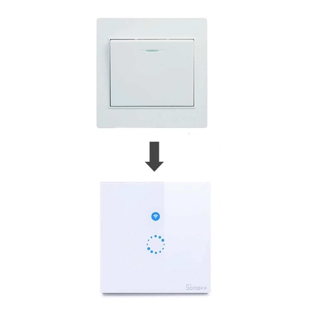 Interruptor táctil Sonoff con conexión WiFi para control remoto