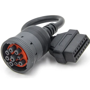 J1939-sovitinjohto 9Pin–OBD2 16Pin ammattidiagnostiikkaan