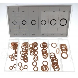 110 kuparitiivisteen sarja eri kokoina korjaukseen ja automaatioon