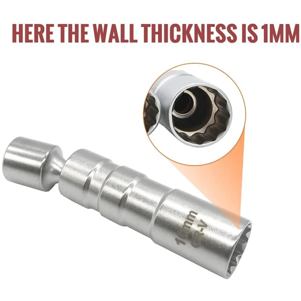 2-osainen joustava magneettinen tulppahylsysarja 14 mm ja 16 mm TSX TOOL