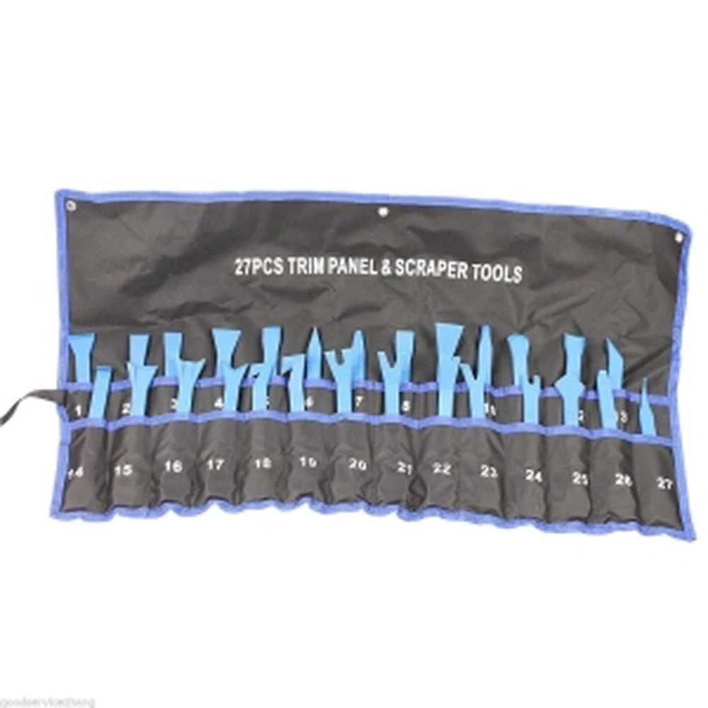 27-osainen ovipaneelien, listojen ja pölykapseleiden irrotustyökalusarja TSX TOOL