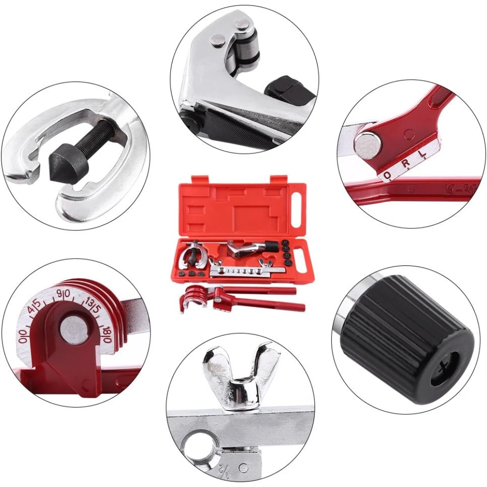 Putkien laippaus- ja taivutussarja 45 astetta kuparille, ruostumattomalle teräkselle ja alumiinille