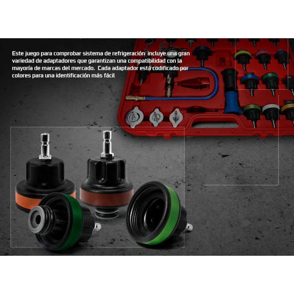 Bomba de prueba con manómetro del kit comprobador sistema refrigeración radiador