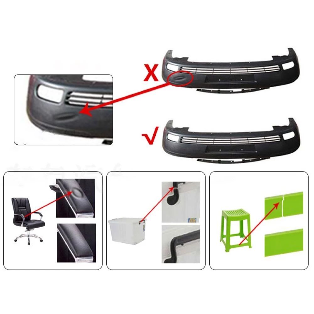 Muovihitsauspakkaus kuumaniittauskoneella autokorjaukseen