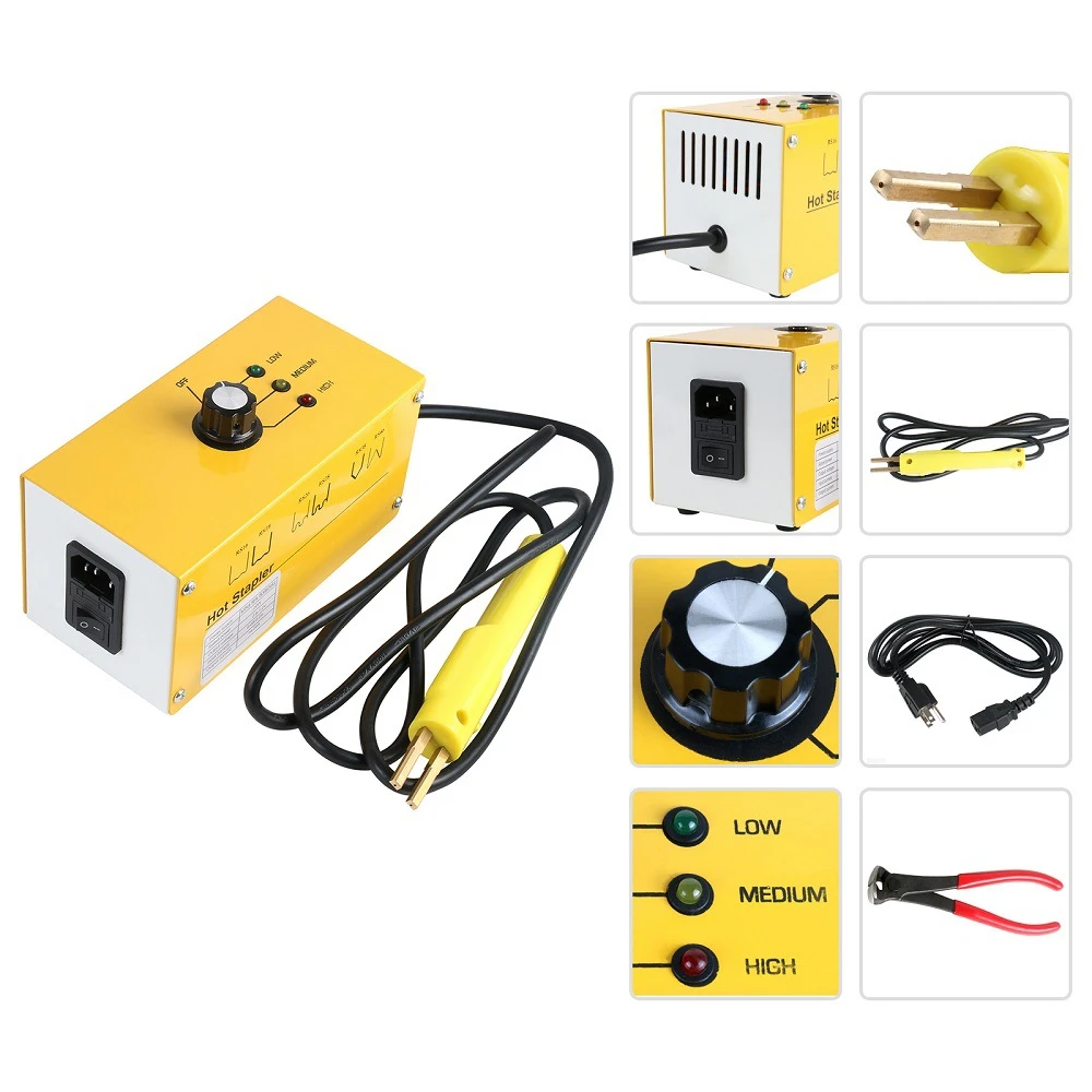 Muovihitsauspakkaus kuumaniittauskoneella autokorjaukseen