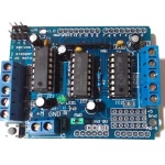 L293d Arduino Shield -ajuri DC- ja stepper-moottorien ohjaukseen