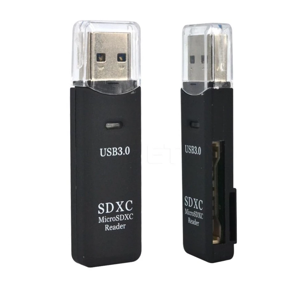 USB 3.0 -kortinlukija SD-, SDXC-, MicroSD- ja MicroSDXC-korteille, yhteensopiva kaikkien järjestelmien kanssa