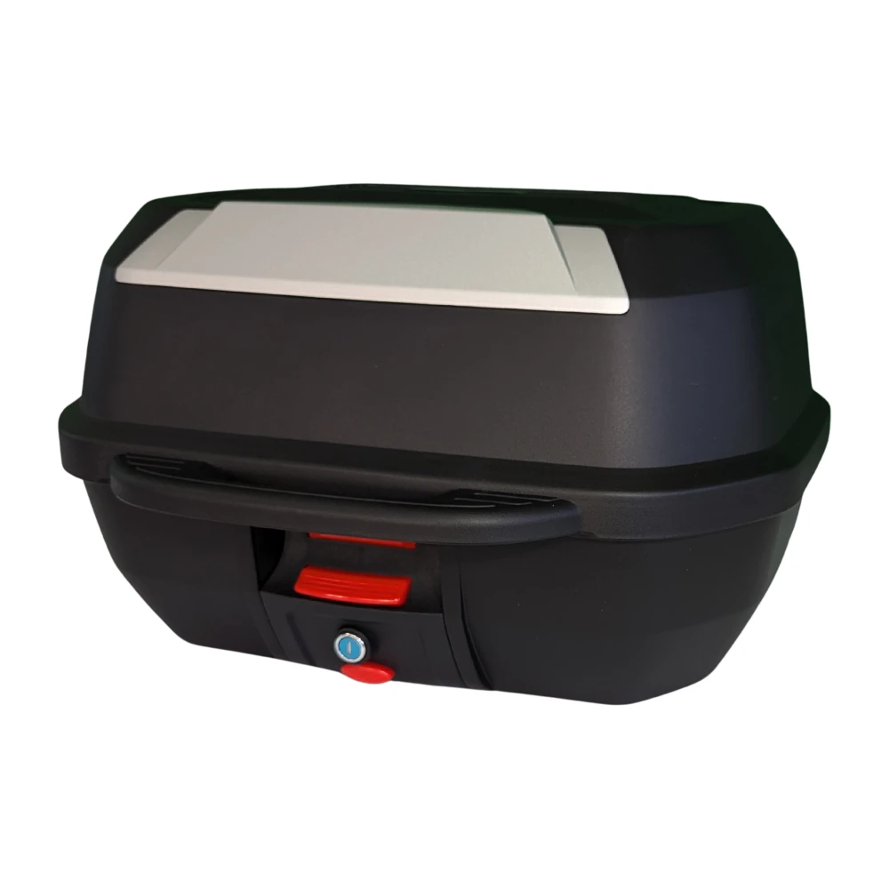 Maleta moto con respaldo lumbar y sistema de desmontaje rápido