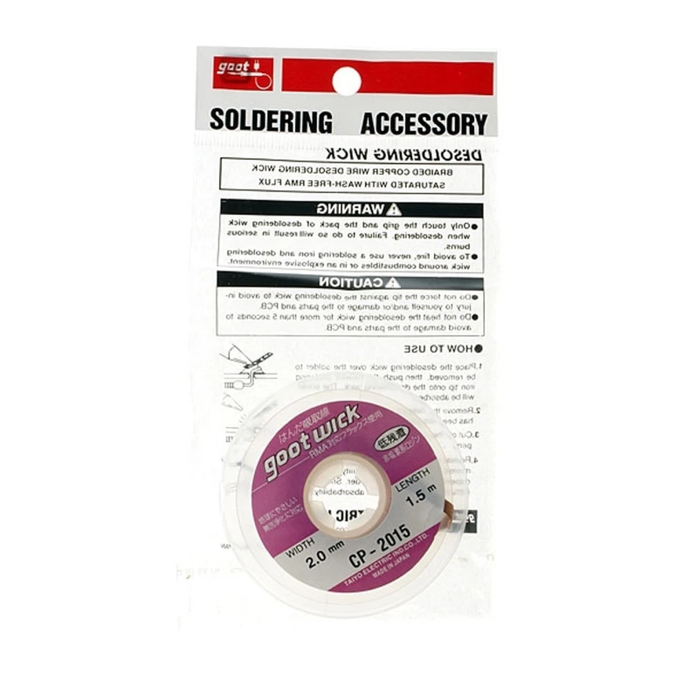 GOOT CP-2015 juotosnauha - 2 mm elektroniikan juotosnauha