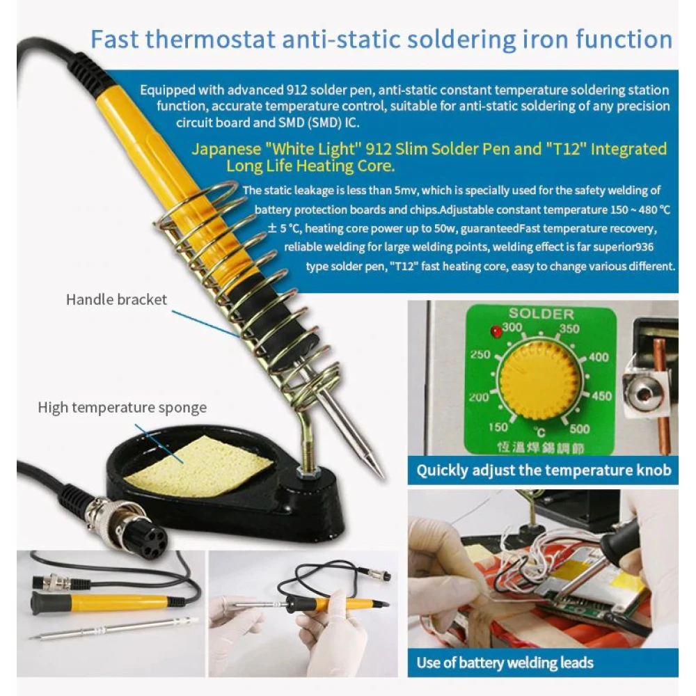 Sunkko 709AD+ 220V pistehitsauskone juottimella 18650-akuille