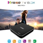 Mecool M8S PRO+ Smart TV Box en uso con aplicaciones de video y redes sociales