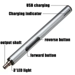 Ilustración del destornillador iluminado con luces LED