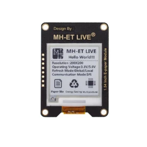 1,54 tuuman e-paper-moduuli SPI-liitännällä Raspberrylle, Arduinolle ja STM32:lle