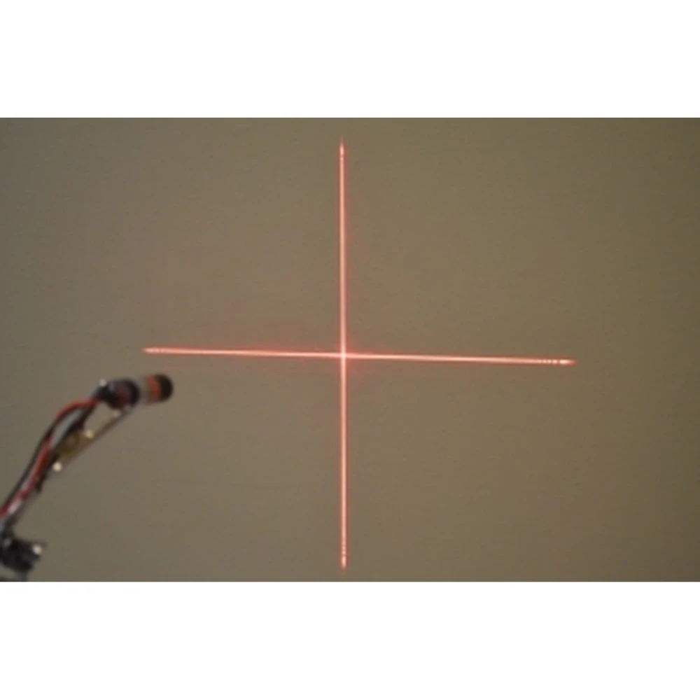 Punainen ristilasermoduuli 5mW 3V-5V elektroniikan mittaukseen