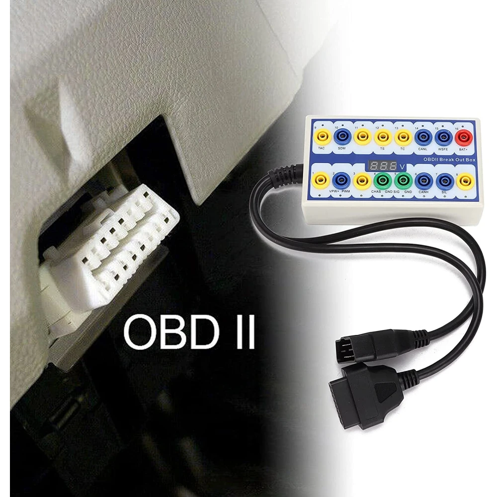 OBDII Breakout Box - protokolladetektori, ammattilaiskäyttöön