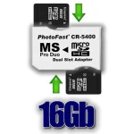 2xmicroSDHC–MS Pro Duo -sovitinpaketti 16GB PSP:lle ja PSP Slimille