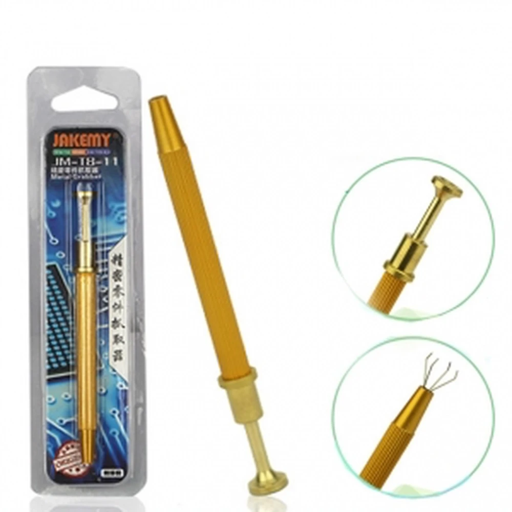 4-jalkainen yleispuristin komponentteihin, ruuveihin ja kaapeleihin