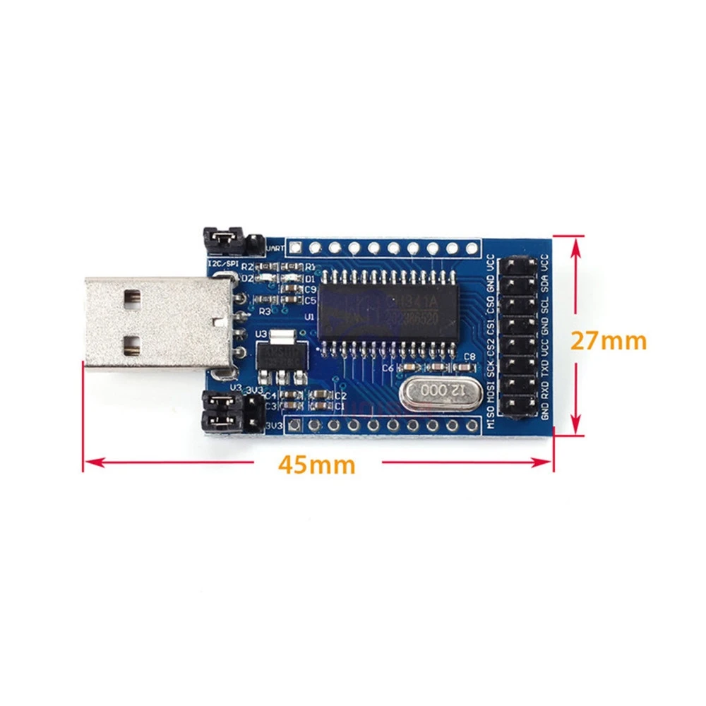 CH341A-ohjelmointilaite USB–UART IIC SPI I2C - rinnakkaisportti