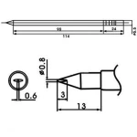 Aoyue LF-08LD juotoskärki vastuksella juotosasemiin