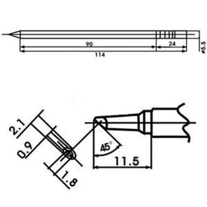 Aoyue LF-2BCM juotoskärki vastuksella juotosasemiin