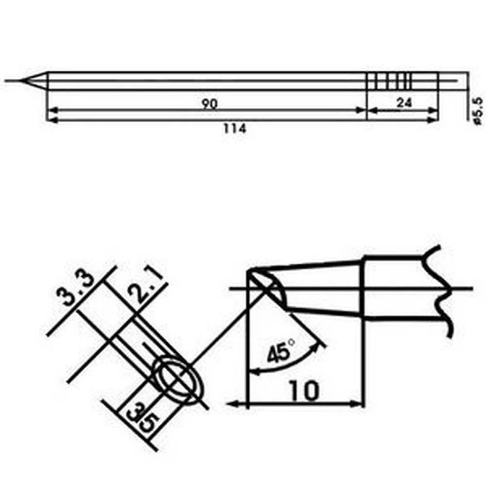 Aoyue LF-3BCM juotoskärki vastuksella juotosasemiin
