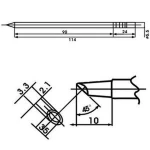 Aoyue LF-3BCM juotoskärki vastuksella juotosasemiin