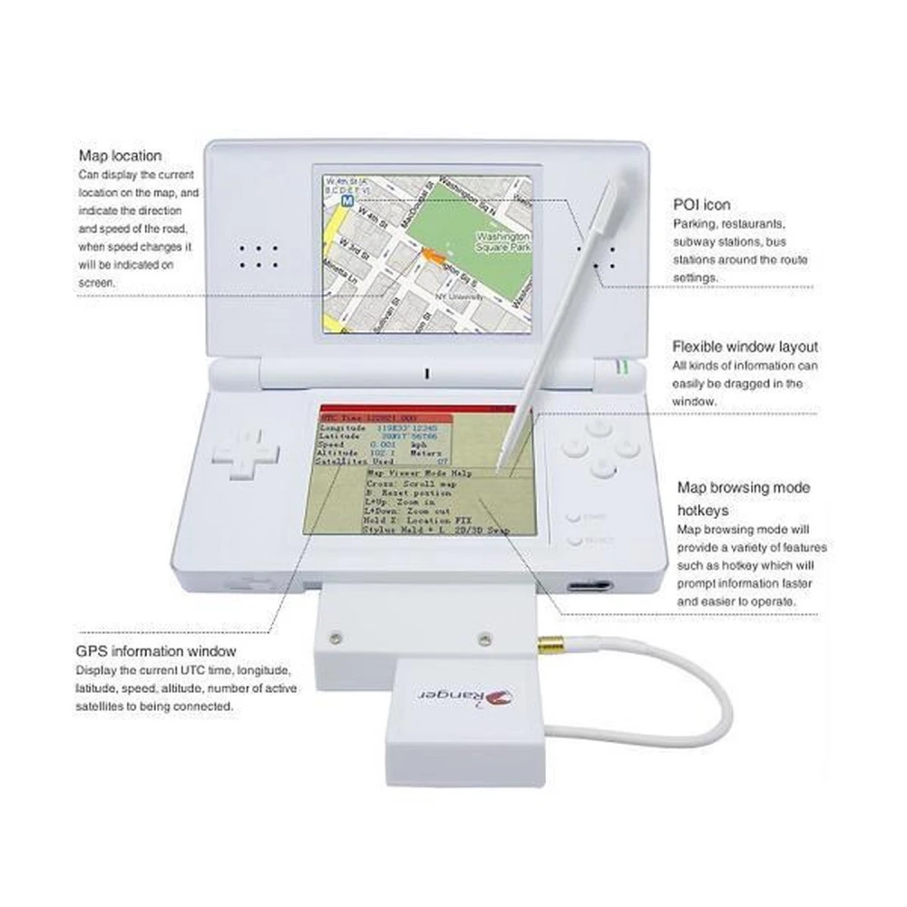 Ranger NDS GPS System Nintendo DS Lite - innovatiivinen GPS-navigointi
