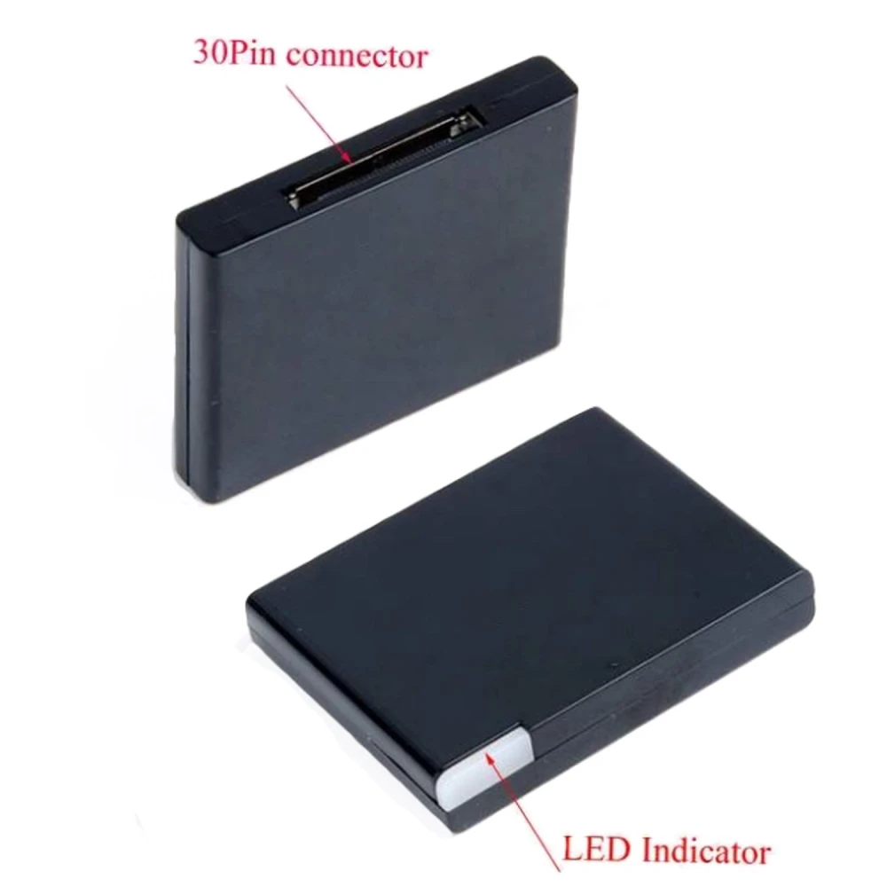 Adaptador receptor de audio Bluetooth para base dock iPod iPhone en color negro