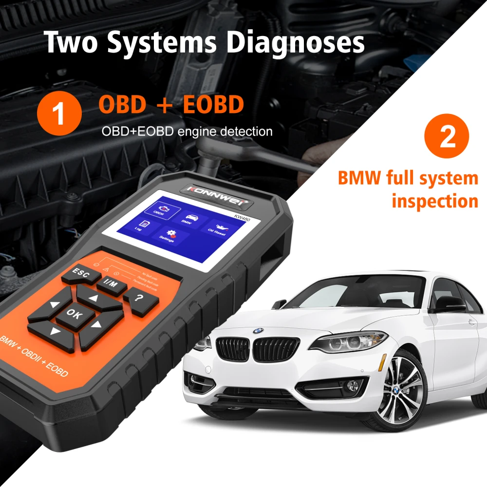 BMW-diagnostiikkalaite Konnwei KW480 – OBD2-työkalu BMW:lle
