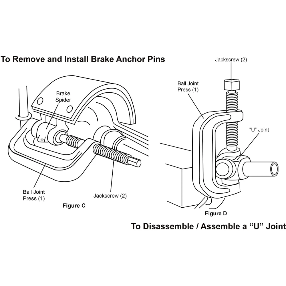 10-osainen pallonivel- ja puslanasennussarja 4x4-maastoajoneuvoihin