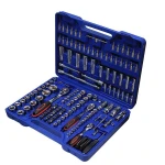 Juego completo de llaves de vaso 1/4, 3/8 y 1/2 con trinquete y accesorios para coche