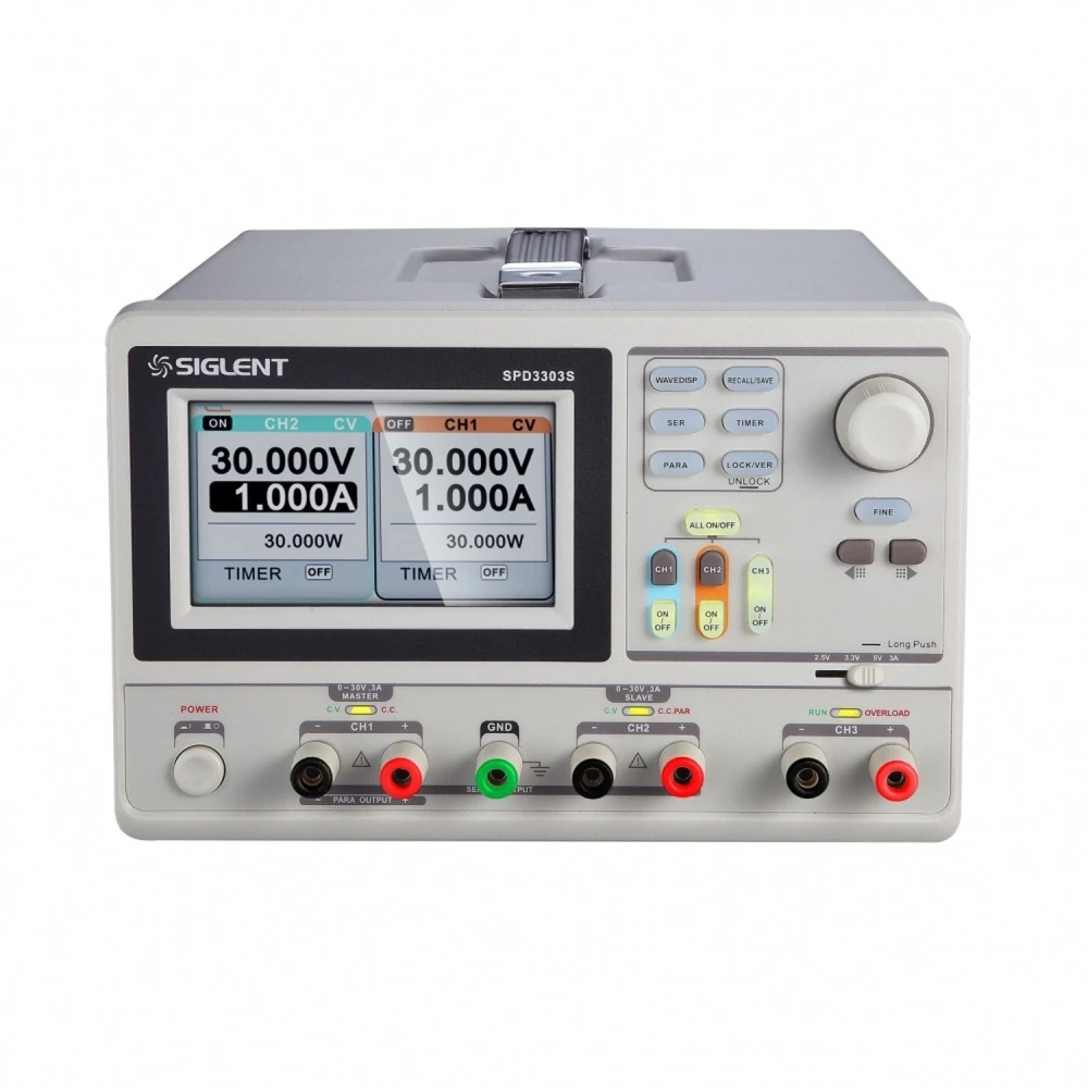 Siglent SPD3303S laboratoriovirtalähde 0-30V, 3 lähtöä, PC-yhteys