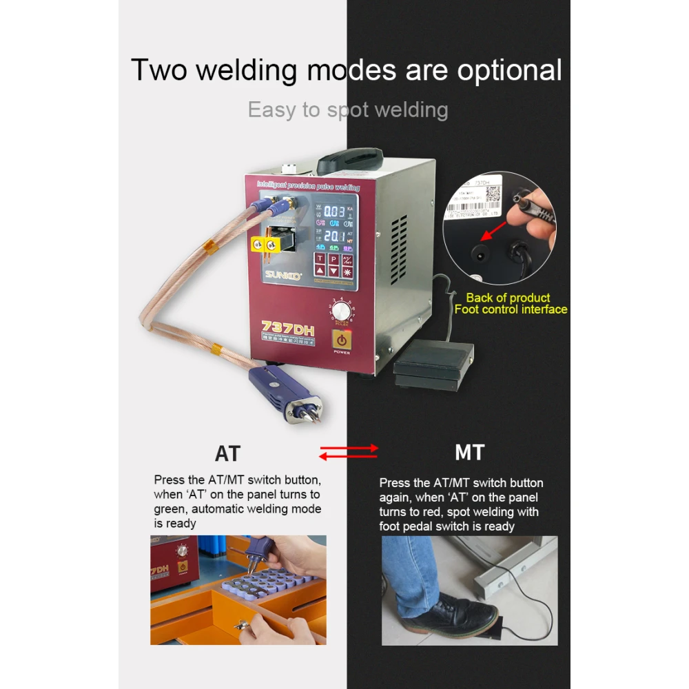 Sunkko 737DH pistehitsauskone litiumakkujen rakentamiseen 18650 14500 21700