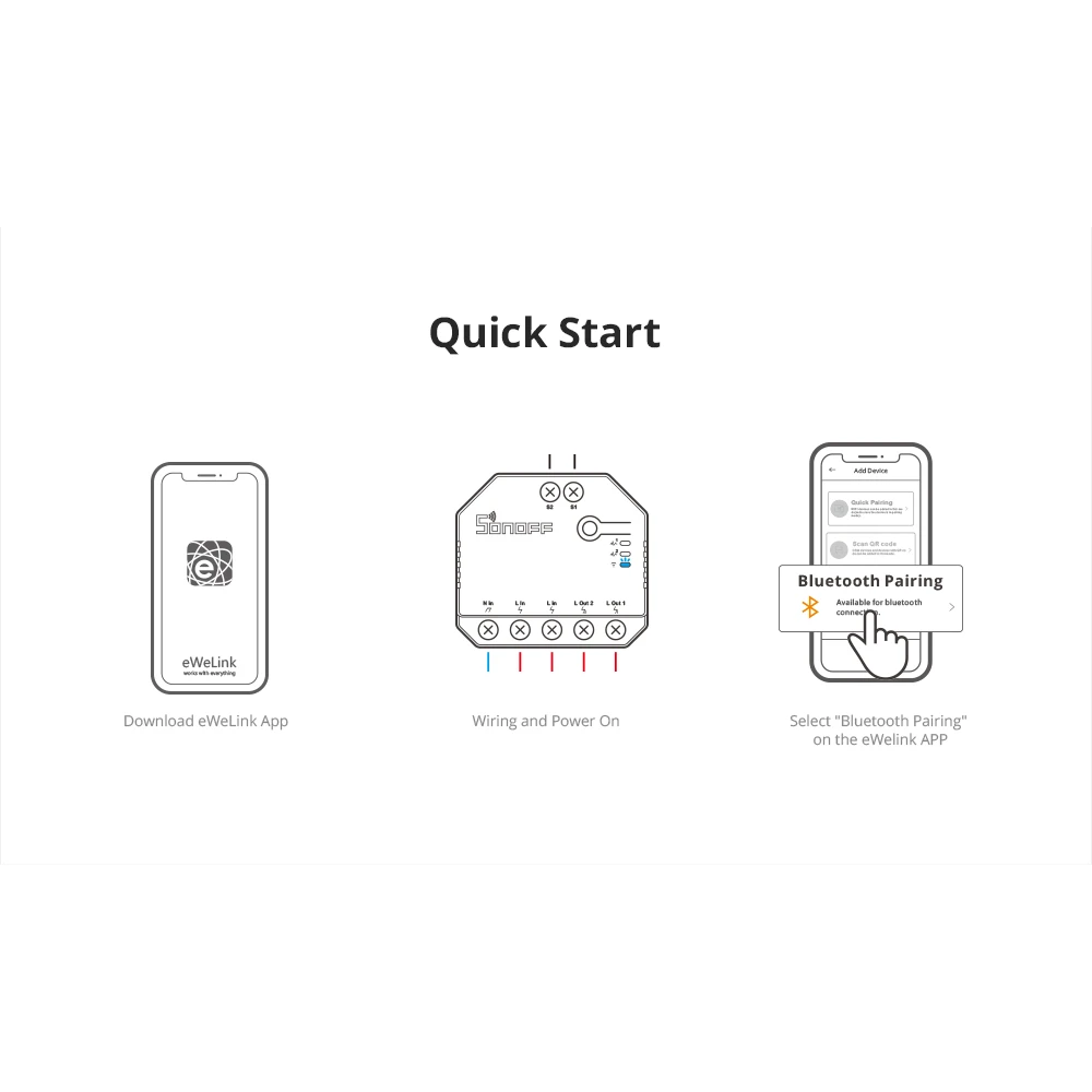 SONOFF DUAL R3 älykäs kaksoiskytkin tehomittauksella