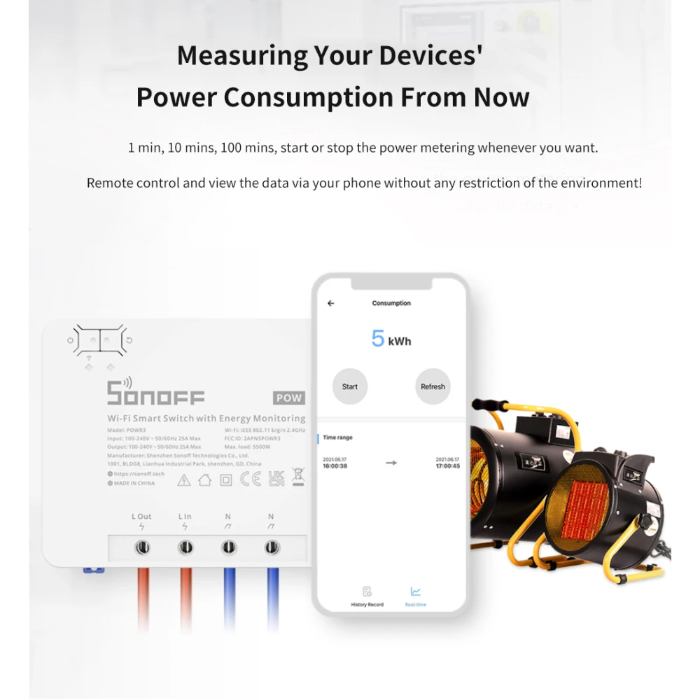 SONOFF Pow R3 - tehokas WiFi-älykytkin energian seurannalla
